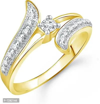 Vignaharta Gold White Alloy Ring for Women - 16