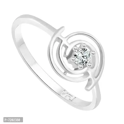 Vighnaharta Circle Solitaire CZ Rhodium Plated Alloy Fashion Ring for Women and Girls - [VFJ1248FRR11]-thumb2