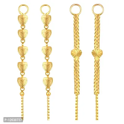 Vighnaharta 1 one gram gold Plated alloy Kanchain Ear chain kanoti Ear Thread Ear to Ear Chain for Women and Girls[VFJ1083-1084KC]