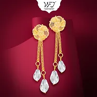 Designer Golden Brass Earrings For Women-thumb2