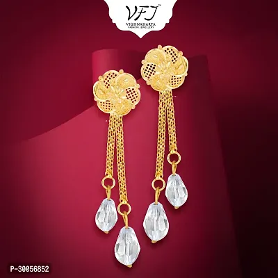 Designer Golden Brass Earrings For Women-thumb3