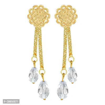 Designer Golden Brass Earrings For Women-thumb0