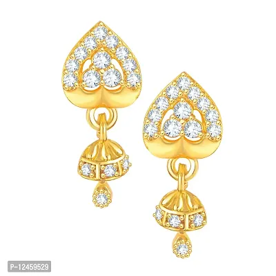 Glittering Screw back alloy dangler studs Jhumki Earring for Women and Girls