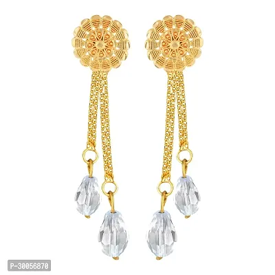 Designer Golden Brass Earrings For Women-thumb0