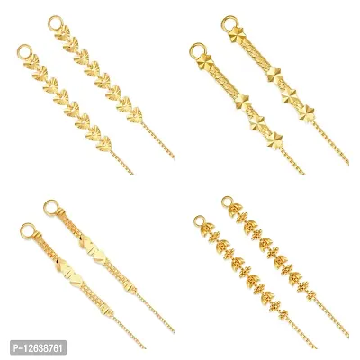 Vighnaharta 1 one gram gold Plated alloy Kanchain Ear chain kanoti Ear Thread Ear to Ear Chain for Women and Girls[VFJ1013-1014-1003-1002KC]
