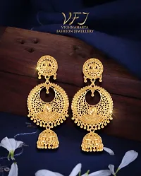 Beautiful Earrings Chic Drop Chandbali Jhumki Earring For Women And Girls-thumb2