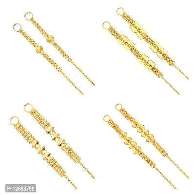 Vighnaharta 1 one gram gold Plated alloy Kanchain Ear chain kanoti Ear Thread Ear to Ear Chain for Women and Girls[VFJ1084-1077-1081-1076KC]