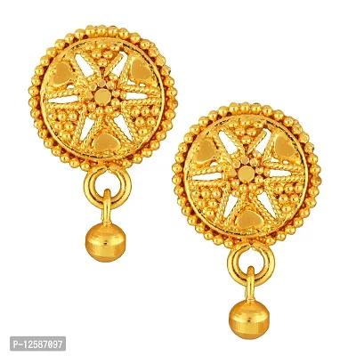 Golden Brass  Studs Earrings For Women-thumb0