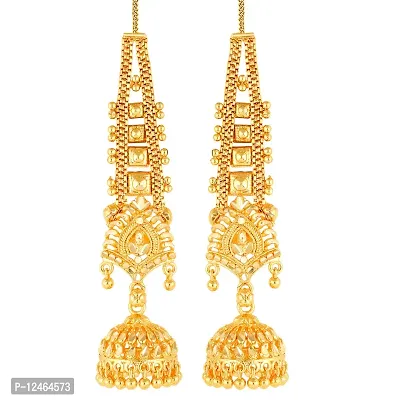 Vighnaharta Allure Beautiful Earrings Elite Chic Gold Plated push back  jhumki earring  for Women and Girls    [VFJ1926ERG]
