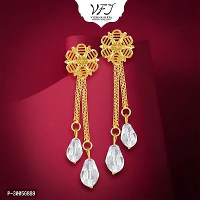 Designer Golden Brass Earrings For Women-thumb3