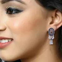 Elegant Oxidised Silver Earrings For Women Pack Of 4-thumb3