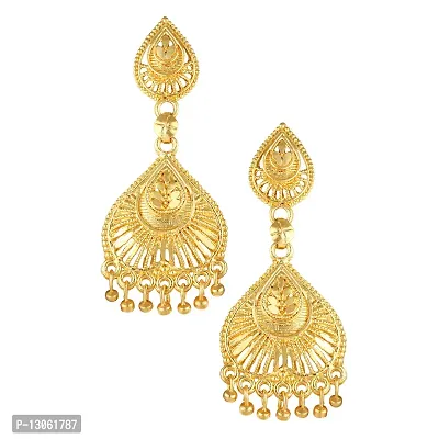 Golden Brass  Drop Earrings Earrings For Women