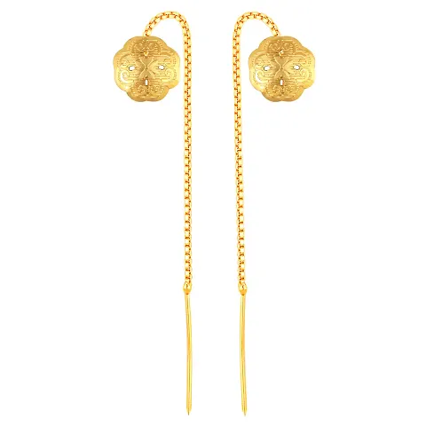 Trendy Golden Brass Ear Cuff For Womens