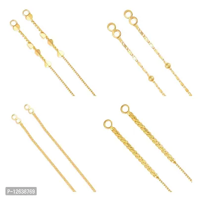 Vighnaharta 1 one gram gold Plated alloy Kanchain Ear chain kanoti Ear Thread Ear to Ear Chain for Women and Girls[VFJ1021-1022-1023-1024KC]-thumb0