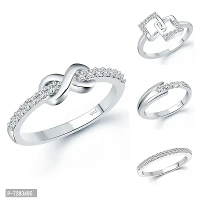 Vighnaharta Twinkling Charming Rings Rhodium Plated For women and Girls VFJ1064-1569-1570-1573FRR