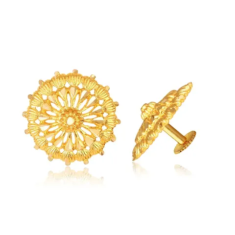 Brass No Gemstone Studs Earrings For Women