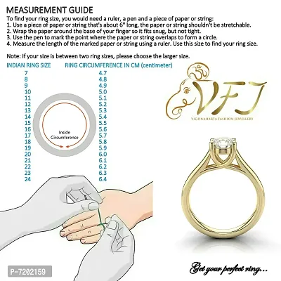 Vighnaharta Valentine Gift Rope Design Heart CZ Gold and Rhodium Plated Alloy Ring for Women and Girls - [VFJ1199FRG14]-thumb2