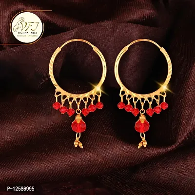 Golden Brass Cubic Zirconia Jhumkas Earrings For Women-thumb2