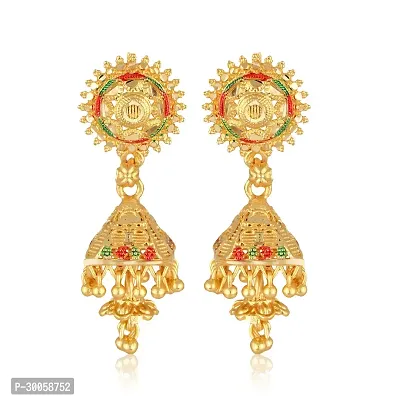 Beautiful Gold Plated Jhumki Earring For Women And Girls-thumb0