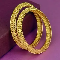 Gold Plated Brass Bangles with Earrings Combo-thumb3