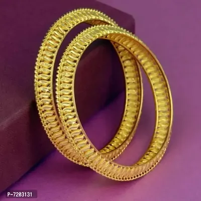 Gold Plated Brass Bangles with Earrings Combo-thumb4