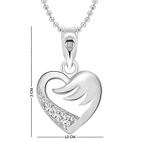 Vighnaharta Valentine Gift Flying Love (CZ) Gold and Rhodium Plated Pendant - [VFJ1137PR]-thumb1