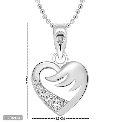 Vighnaharta Valentine Gift Flying Love (CZ) Gold and Rhodium Plated Pendant - [VFJ1137PR]-thumb2