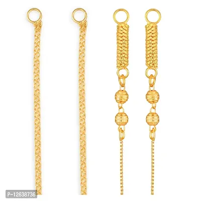 Vighnaharta 1 one gram gold Plated alloy Kanchain Ear chain kanoti Ear Thread Ear to Ear Chain for Women and Girls[VFJ1025-1085KC]