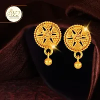 Golden Brass  Studs Earrings For Women-thumb1