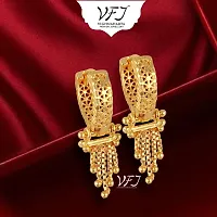 Designer Golden Brass Earrings For Women-thumb2