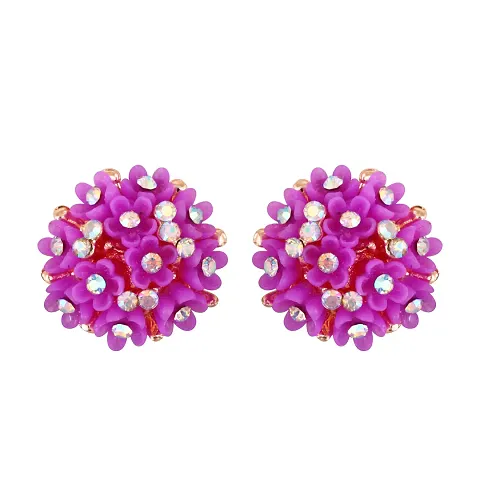 Brass Diamond Studs Earrings For Women