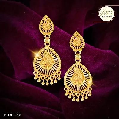 Golden Brass  Drop Earrings Earrings For Women-thumb3