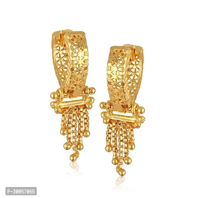 Designer Golden Brass Earrings For Women-thumb0