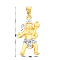 Vighnaharta Lord Maruti CZ Gold and Rhodium Plated Alloy Pendant for Men and Boys - [VFJ1093PG]-thumb1