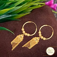 Golden Brass  Jhumkas Earrings For Women-thumb1