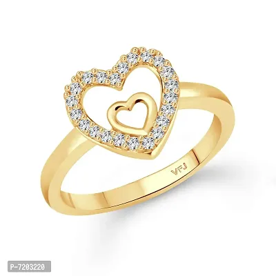 Vighnaharta Silver Royal Heart Designer Ring with Scented Velvet Rose Ring Box for Women and Girls and Your Valentine. [VFJ1585SCENT- ROSE-G14 ]-thumb2