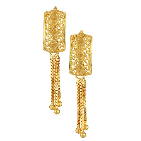 Trendy Brass Golden Jhumkas For Womens