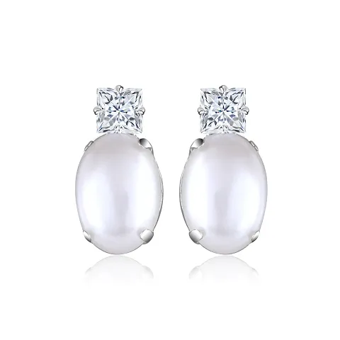 Brass American Diamond Studs Earrings For Women