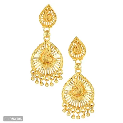 Golden Brass  Drop Earrings Earrings For Women