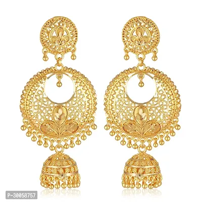 Beautiful Earrings Chic Drop Chandbali Jhumki Earring For Women And Girls