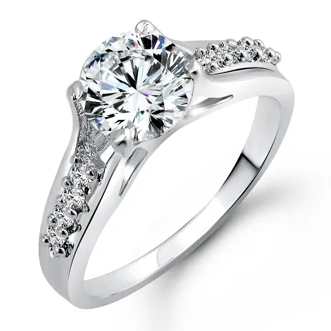 Vighnaharta Engagement CZ and Plated Ring -VFJ1029FRR