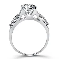 Engagement (CZ) Rhodium Plated Alloy Ring for Women-thumb1