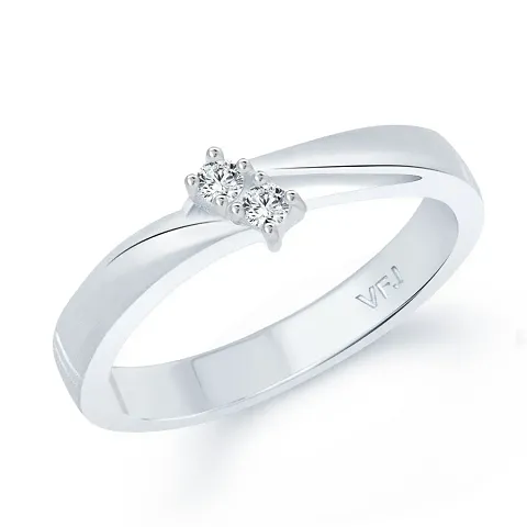 CZ Rhodium Plated Alloy Ring