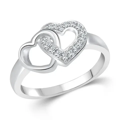CZ Rhodium Plated Alloy Rings