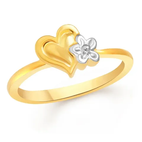 Trendy Plain Gold and Rhodium Plated Ring