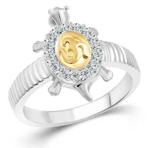 Om Tortoise CZ and Plated alloy Ring for Women and Girls - [VFJ1095FRG]