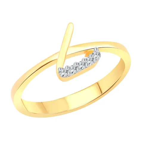 Name Initials Gold and Rhodium Plated Alloy Rings