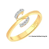 initial ''S'' Letter (CZ) Gold and Rhodium Plated Alloy Ring for Women and Girls-thumb1
