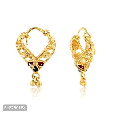 Traditional Bucket Bali Alloy Gold and Micron Plated Earring-thumb0