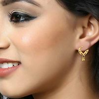 Traditional Bucket Bali Alloy Gold and Micron Plated Earring-thumb1